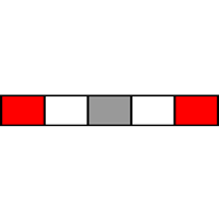 Three Stop, PVC, 1.22mm, Red-Grey-Red 12/pk [21-1119] MAIN