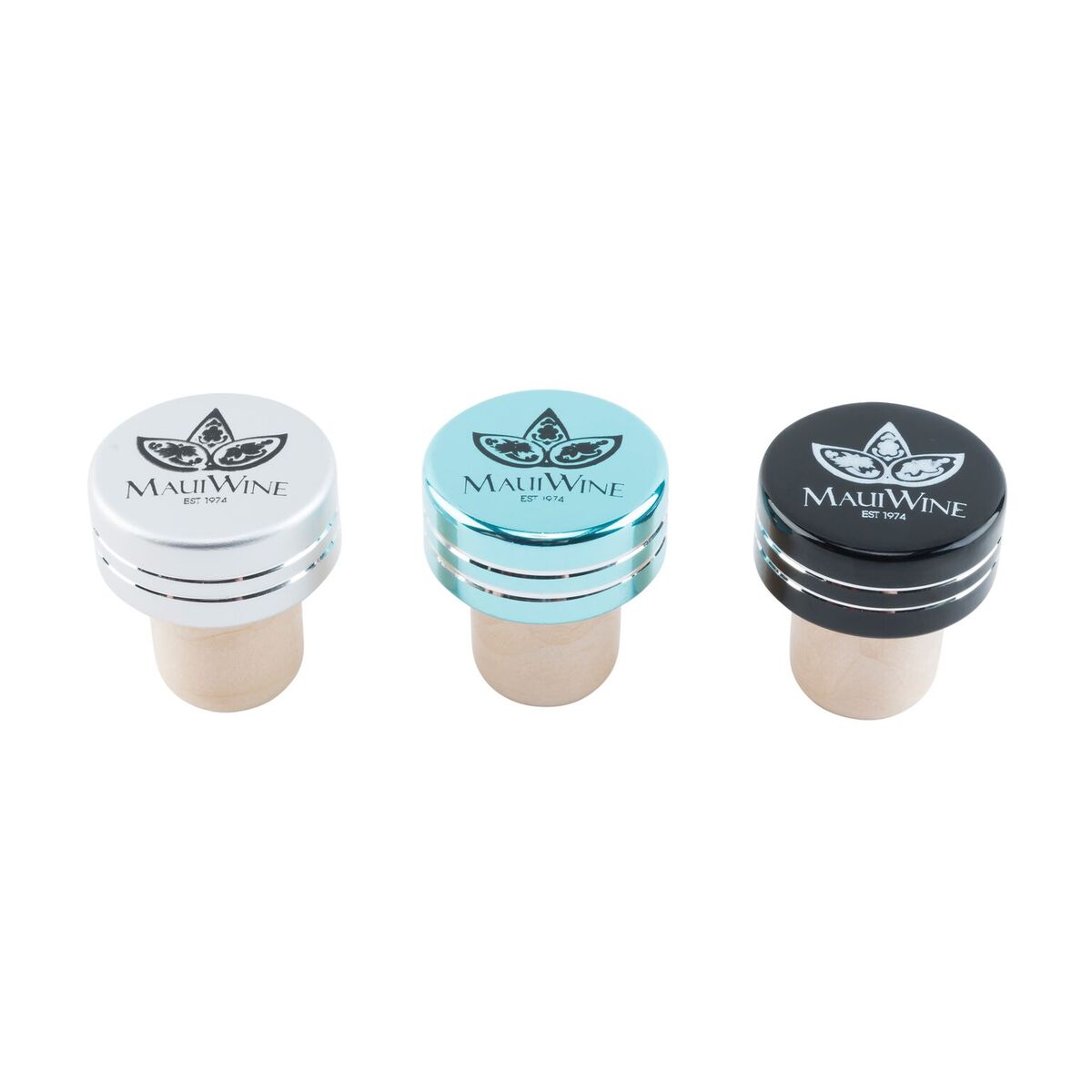 MauiWine Bottle Stoppers 3-Pack MAIN