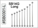 SB0301 14G Longer Straight Barbells THUMBNAIL