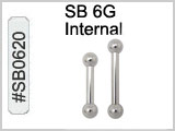 SB0620, 6 Gauge Barbells THUMBNAIL