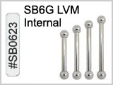 SB0623, 6 Gauge Barbell High Polished THUMBNAIL