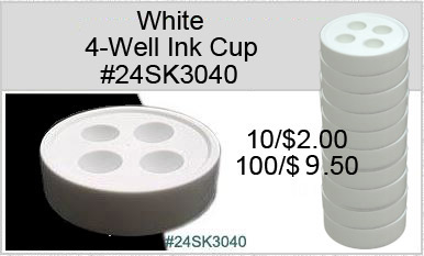 24SK3040 White 4-Well Ink Cup MAIN