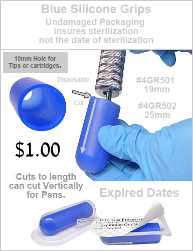 4GR501, STERILE Silicone Blue Tubes cover grips MAIN