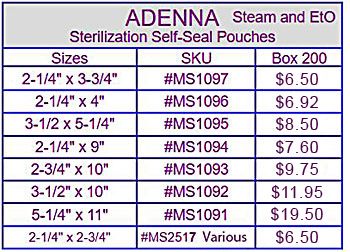 ADENNA Sterilization Pouches MAIN