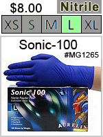 MG1265 "SONIC 100" Blue Nitrile Gloves THUMBNAIL