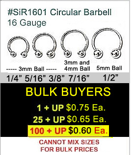 SiR1601, 16G Circular Barbell MAIN