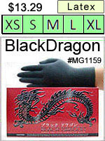 MG1159, Black Dragon Powder Free Latex  Gloves THUMBNAIL