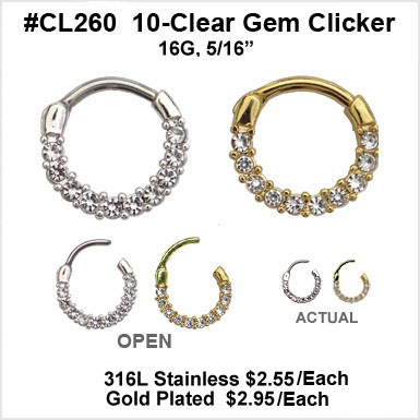CL260 16G 10-Gem Clicker, SS GP MAIN