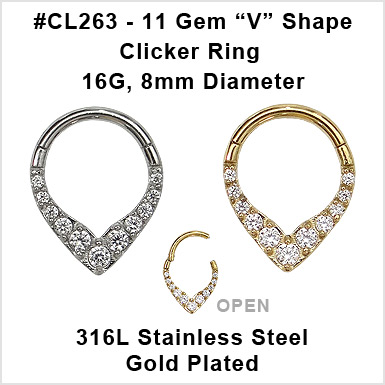 CL263 16G 11-Gem "V" Clicker MAIN
