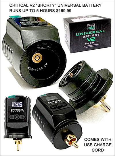 Critical Universal V2 SHORTY RCA Battery MAIN