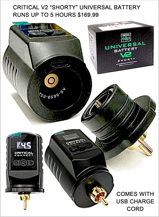 Critical Universal V2 SHORTY RCA Battery MAIN