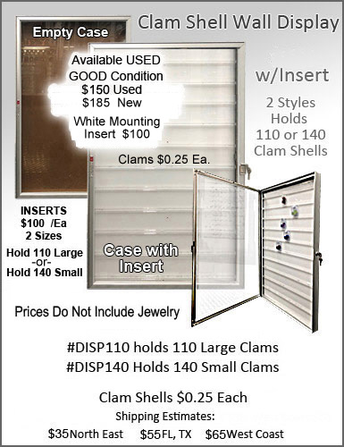 #DSP110, 140 Clam Shell Jewelry Display MAIN