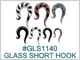 GLASS1140 Pairs Glass Short Hook THUMBNAIL