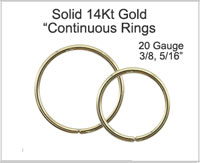 GR1009 20G 14 Kt Continuous Rings THUMBNAIL