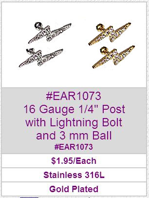 EAR1073 16 G Ear Lightning Bolt MAIN