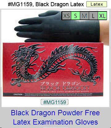 MG1159, Black Dragon Powder Free Latex  Gloves MAIN