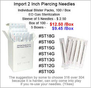 Box Import Piercing Needles MAIN