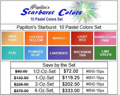Starburst 10 Pastel Colors Set MAIN