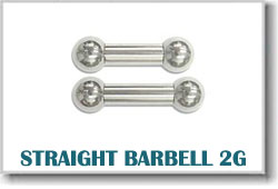 2 Gauge Body Piercing Barbells