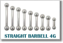 4 Gauge Body Piercing Barbells