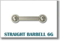 6 Gauge Body Piercing Barbells