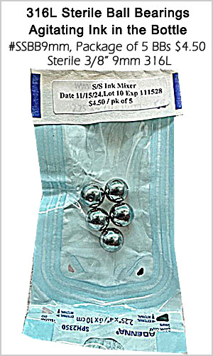 #SSBB Sterile 9mm Ink Agitator 316L Balls MAIN