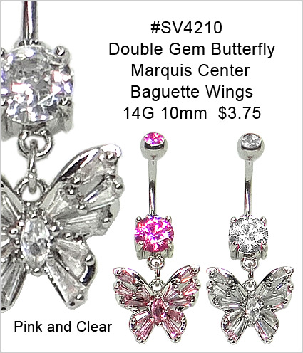 SV4210 Butterfly Dangle Marquis/BAGUETTES MAIN