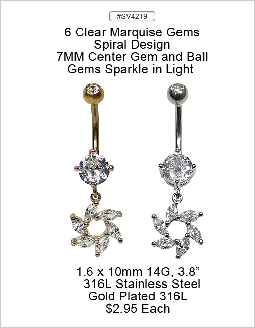 SV4219 Sparkling Marquise Gem Navel MAIN