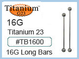 TB1600 Titanium 23 16G Barbell THUMBNAIL