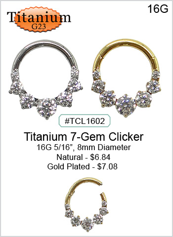 TCL1602 7-Gem Titanium Clickers MAIN