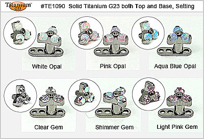 TE1090 Micro Dermal 3-Opal and 3-Gem Top MAIN