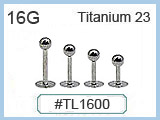 #TL16, 16G Titanium Labret TL1600 THUMBNAIL