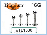 #TL1600, 16G Titanium Labret TL1600 THUMBNAIL