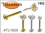 #TL1629 Titanium 18G Push Pin THUMBNAIL