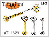 #TL1629 Titanium 18G Push Pin THUMBNAIL