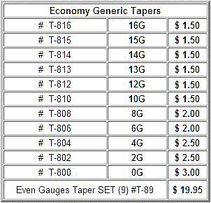 Tapers, Economy Generic MAIN