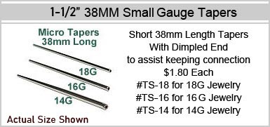 Tapers, Short 38mm Micro 316L SS MAIN