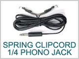 Clip Cord 1/4" Phono Plug THUMBNAIL