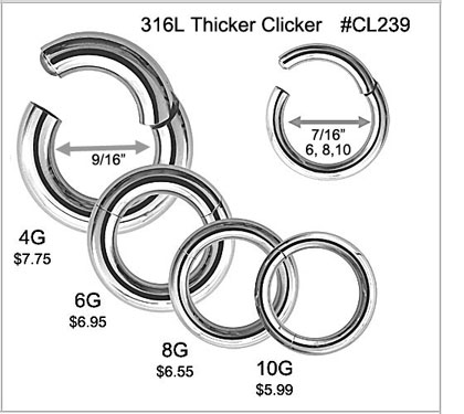 CL239  316L Thicker Clickers MAIN