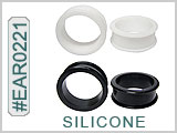 EAR0221 White, EAR0222 Black SiliconeTunnels THUMBNAIL