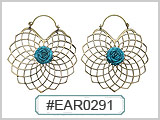 EAR0291 Blue Rose THUMBNAIL