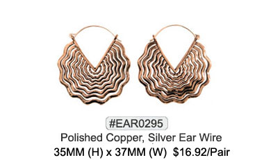 EAR0295 Polished Copper Ear Wire MAIN