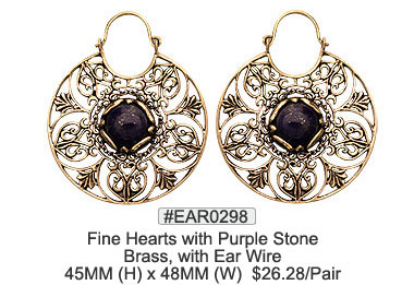 EAR0298 Fine Hearts Ear Wire MAIN