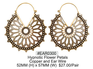 EAR0300 Hypnotic Flower Ear Wire MAIN