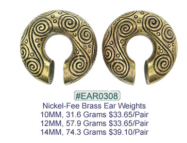 #EAR0308 Nickel-free Brass Earring Weights MAIN