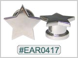 EAR0417, Stainless Steel Star Gauges THUMBNAIL