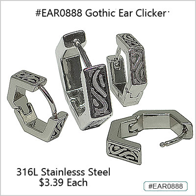 EAR0888, Gothic Ear Clicker SS MAIN