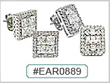 EAR0889 Large Gems Ear Studs (Pairs) THUMBNAIL