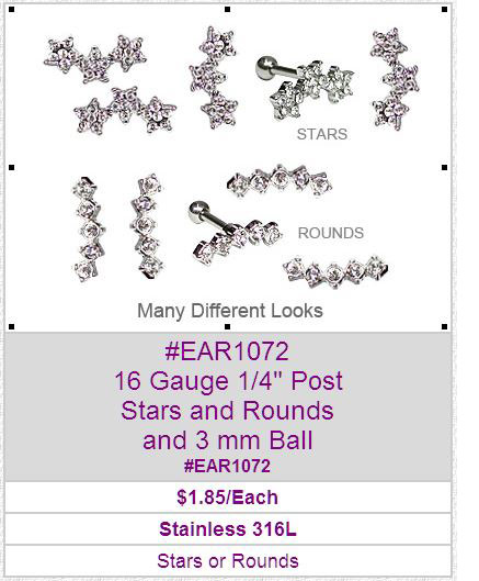 EAR1072 16G Mini Ear 3 and 5 Gems MAIN