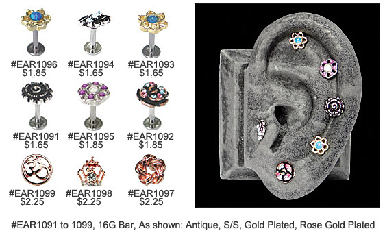 #EAR1091 - 99, 16G for Ears, SS, GP and Rose GP MAIN